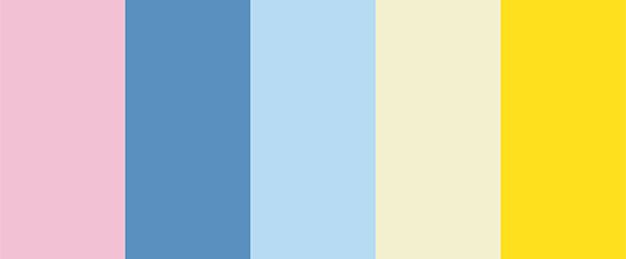 This is a delicate color palette in a pastel style