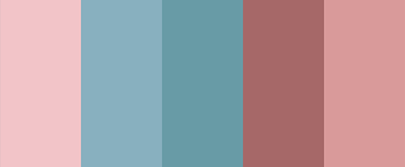 Palette with pink and blue colors