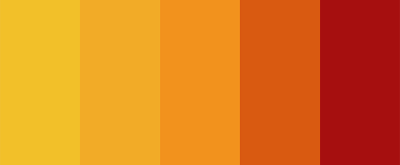 A palette with yellow and red colors