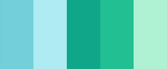Very interesting palette with blue and turquoise colors