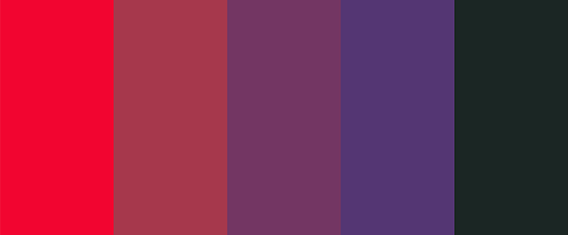 Road Home is a palette that contains shades of red and purple in a dark style