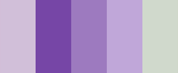 This is a set of shades of purple that is full of delight and pastels.