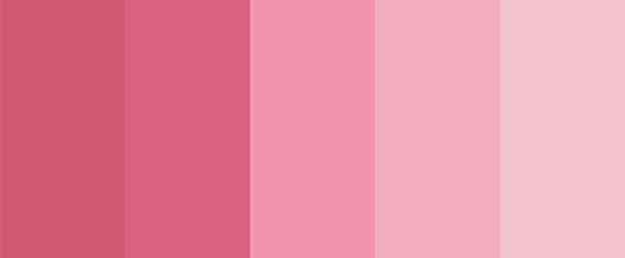 This is a delicate palette with different shades of pink