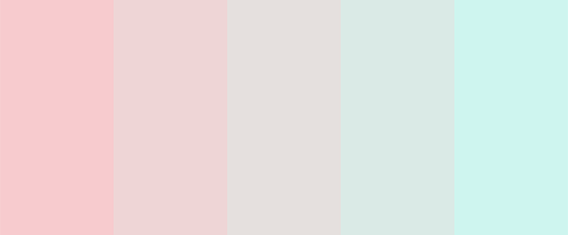 An elegant pastel palette with shimmering shades of blue and pink.