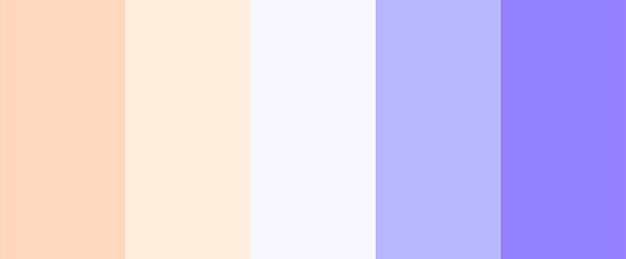 Pastel palette with blue and yellow colors
