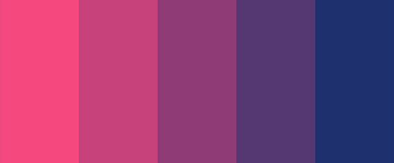The pink sky - a cool monochrome palette with a variety of pink colors