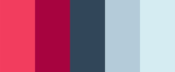 Fancy architecture - a color palette that includes cyan and red