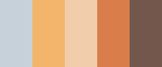 Beautiful street - a lovely palette with a golden and pastel color