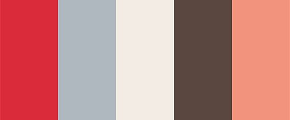A delicate palette with red colors for your projects