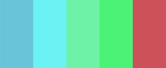 Blue brightness is a vibrant palette with green, blue, and red colors.