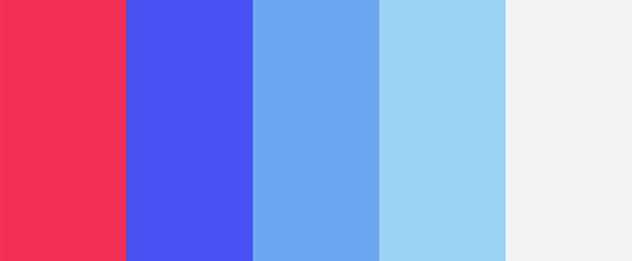 May sunset is a series of blue colors with various shades
