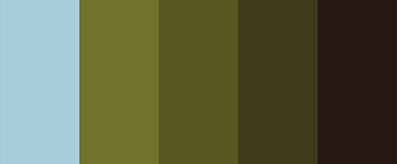 Dark forest is a dark green color palette