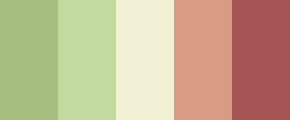 Pastel shadows - a great palette with hues of greens and reds