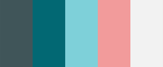 A great palette with colors in hex format. It contains pink and blue colors.