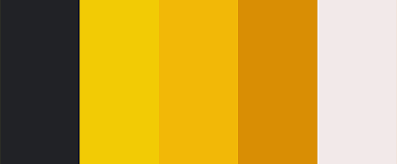 Це палітра з відтінками жовтого кольору, який так нагадую весняні ромашки