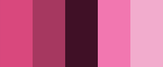 Монохромна палітра рожевої фіалки складається з різних відтінків рожевого кольору.