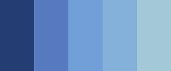 Блакитні квіточки - монохромна палітра з блакитними кольорами у HEX форматі