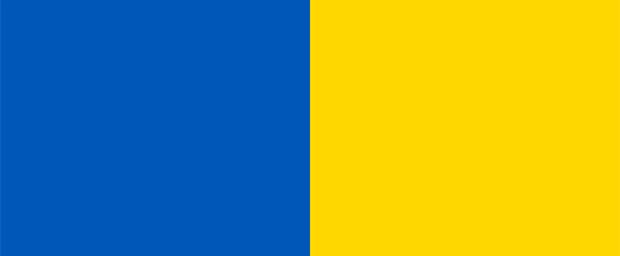 Палітра з кольорами прапора України у форматі HEX та назвами