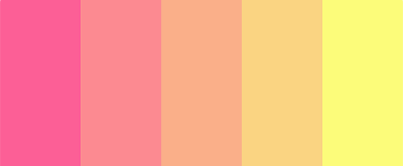 Це не просто палітра, це справжня скарбниця забарвлень у кодах HEX, де чудові відтінки жовтого та рожевого кольорів переплітаються з назвами